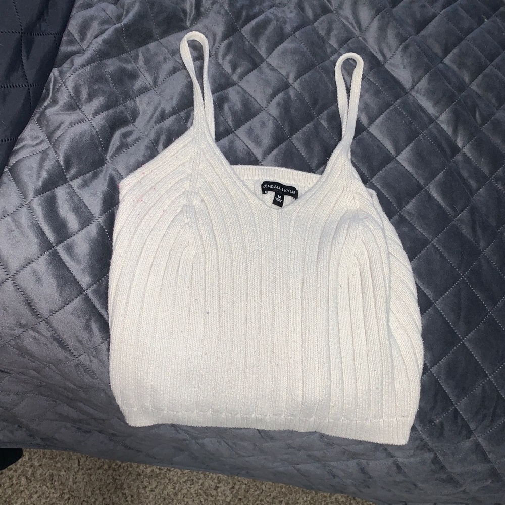 Kendall and Kylie White Crop Top